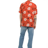 CAMICIA RED SUMMER FLOWERS - Benevierre