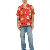 CAMICIA RED SUMMER FLOWERS - Benevierre