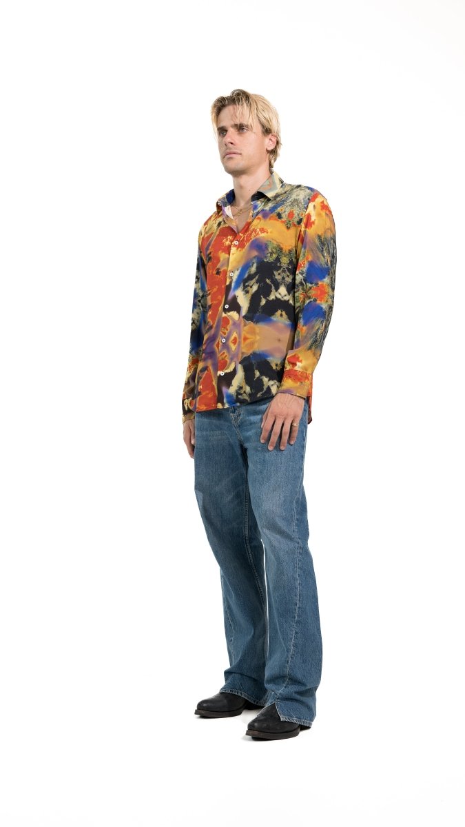 CAMICIA RED TIE DYE - Benevierre
