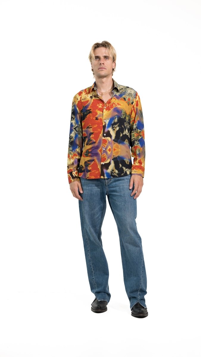 CAMICIA RED TIE DYE - Benevierre