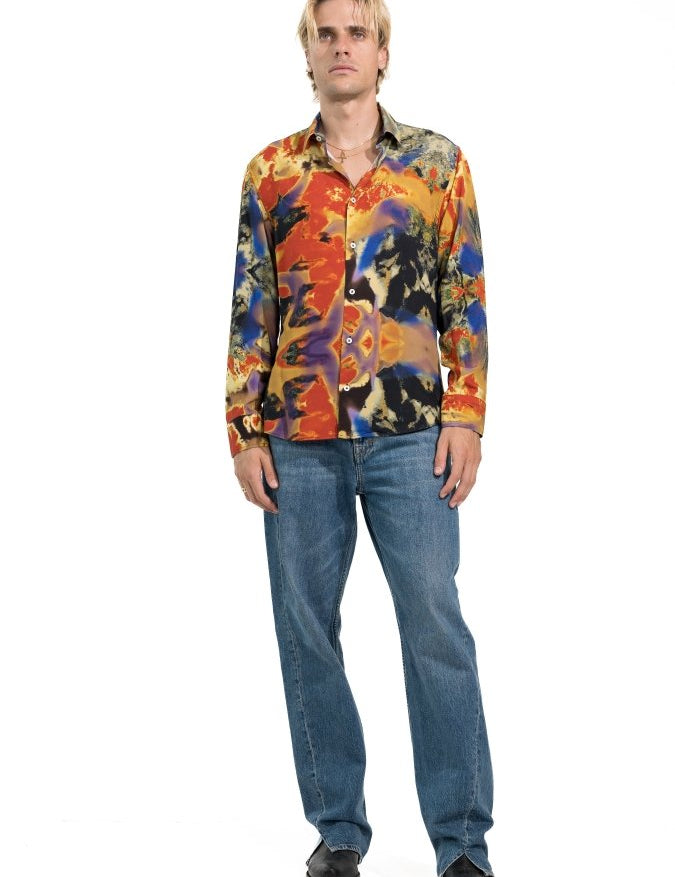 CAMICIA RED TIE DYE - Benevierre