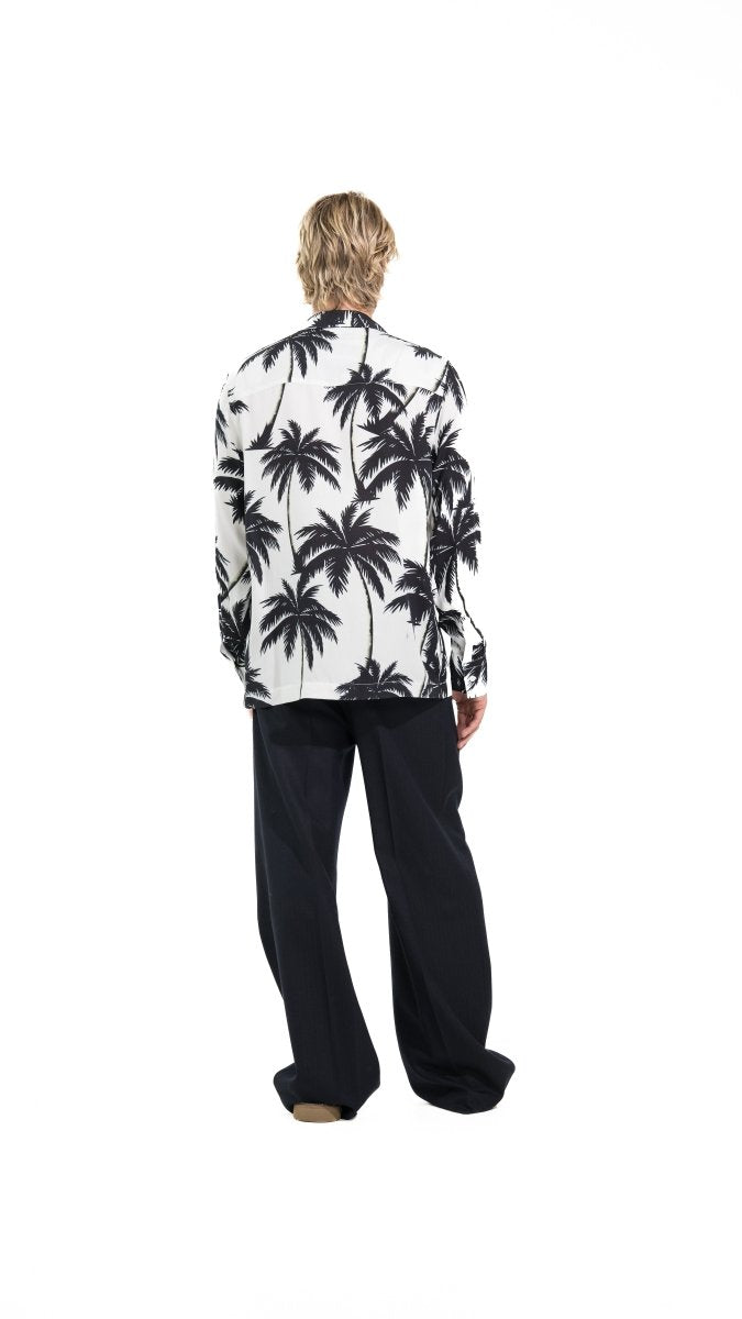 CAMICIA WHITE ICE PALMS - Benevierre