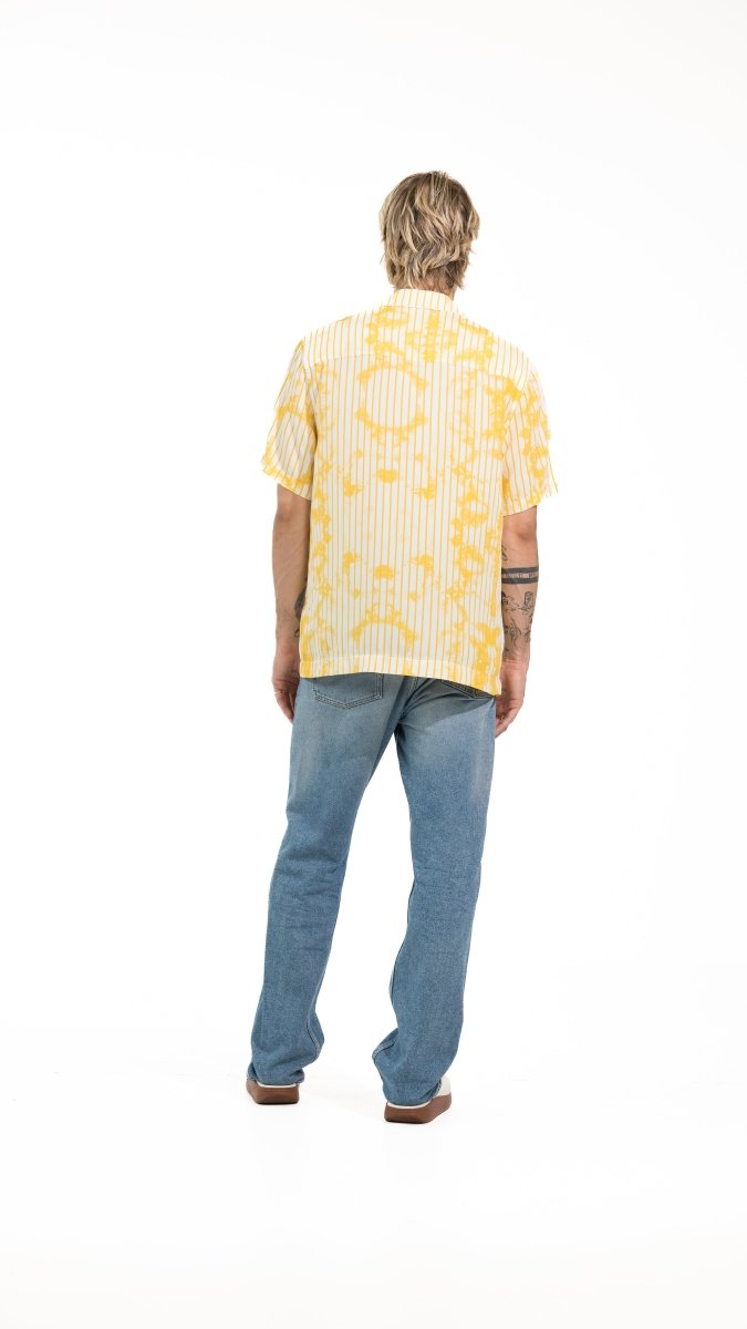 CAMICIA YELLOW STRIPES TIE DYE - Benevierre