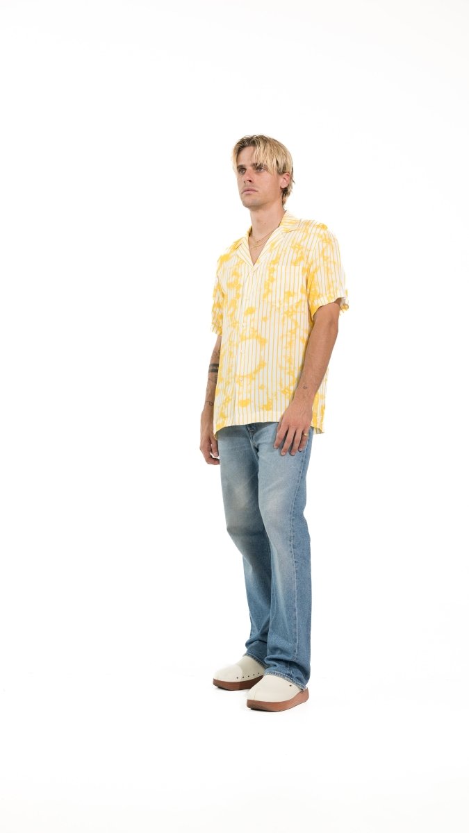 CAMICIA YELLOW STRIPES TIE DYE - Benevierre