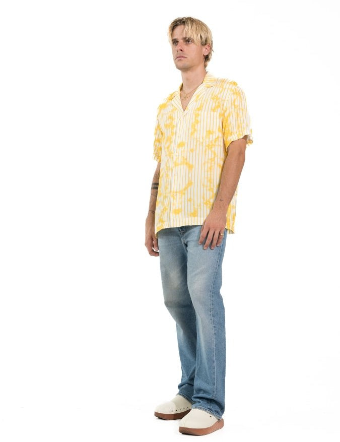 CAMICIA YELLOW STRIPES TIE DYE - Benevierre