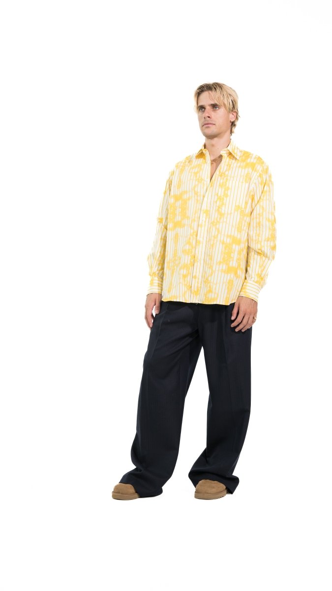 CAMICIA YELLOW STRIPES TIE DYE - Benevierre