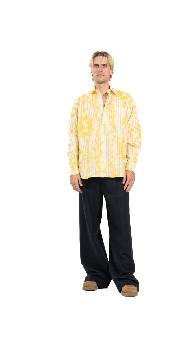 CAMICIA YELLOW STRIPES TIE DYE - Benevierre