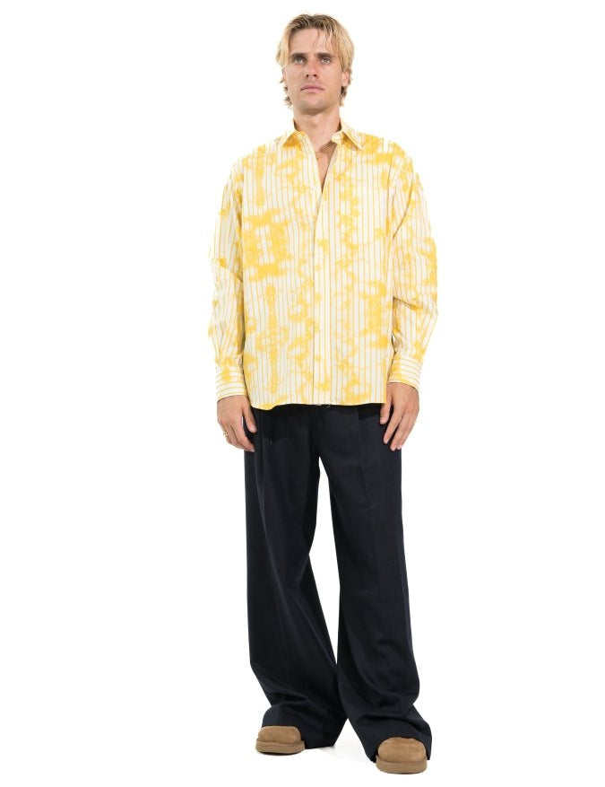 CAMICIA YELLOW STRIPES TIE DYE - Benevierre