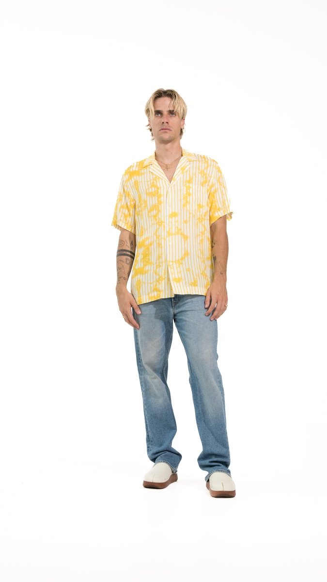 CAMICIA YELLOW STRIPES TIE DYE - Benevierre