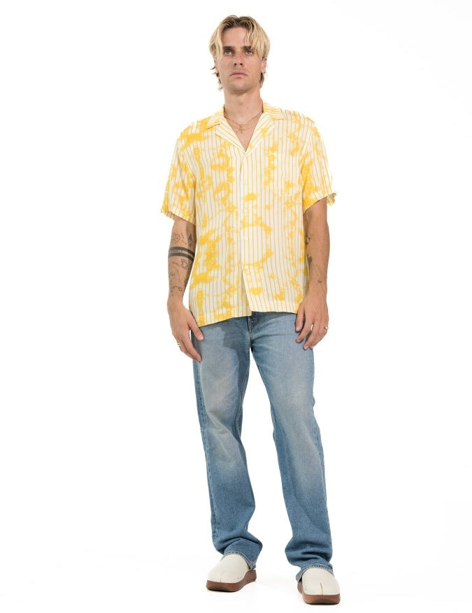 CAMICIA YELLOW STRIPES TIE DYE - Benevierre