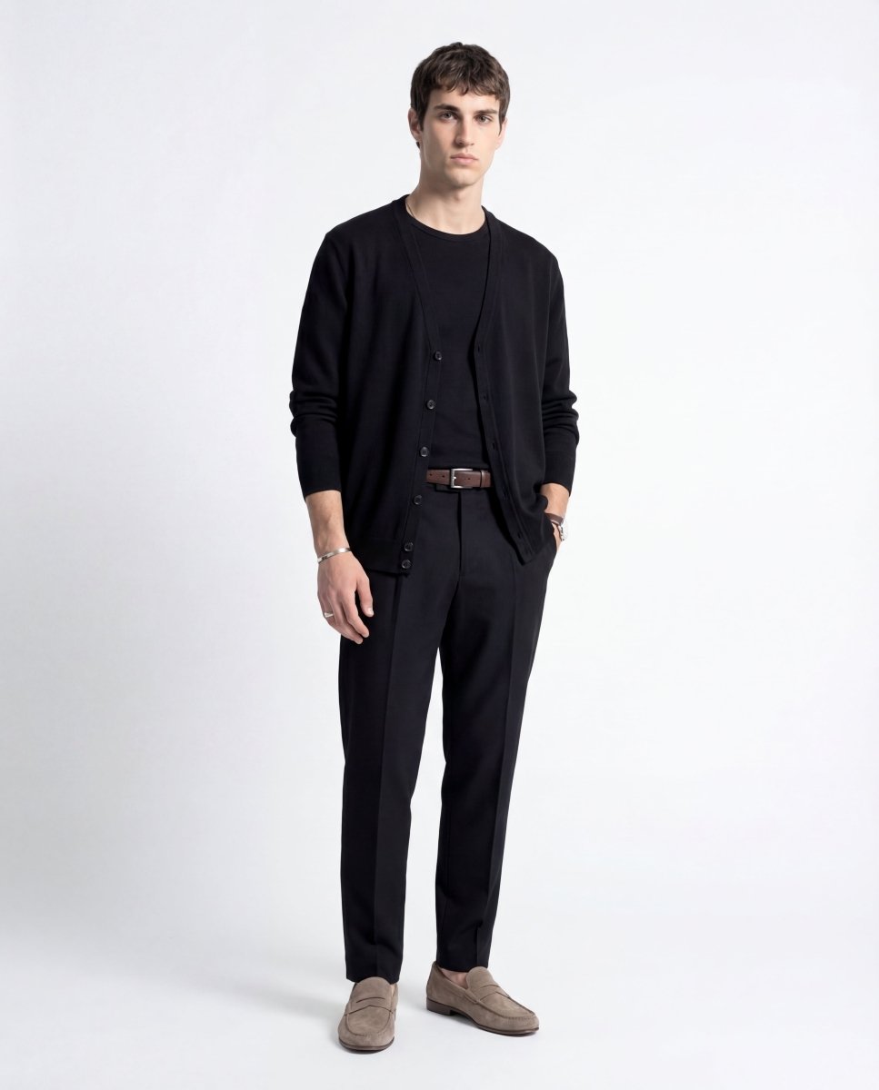 CARDIGAN CLASSIC BLACK - Benevierre