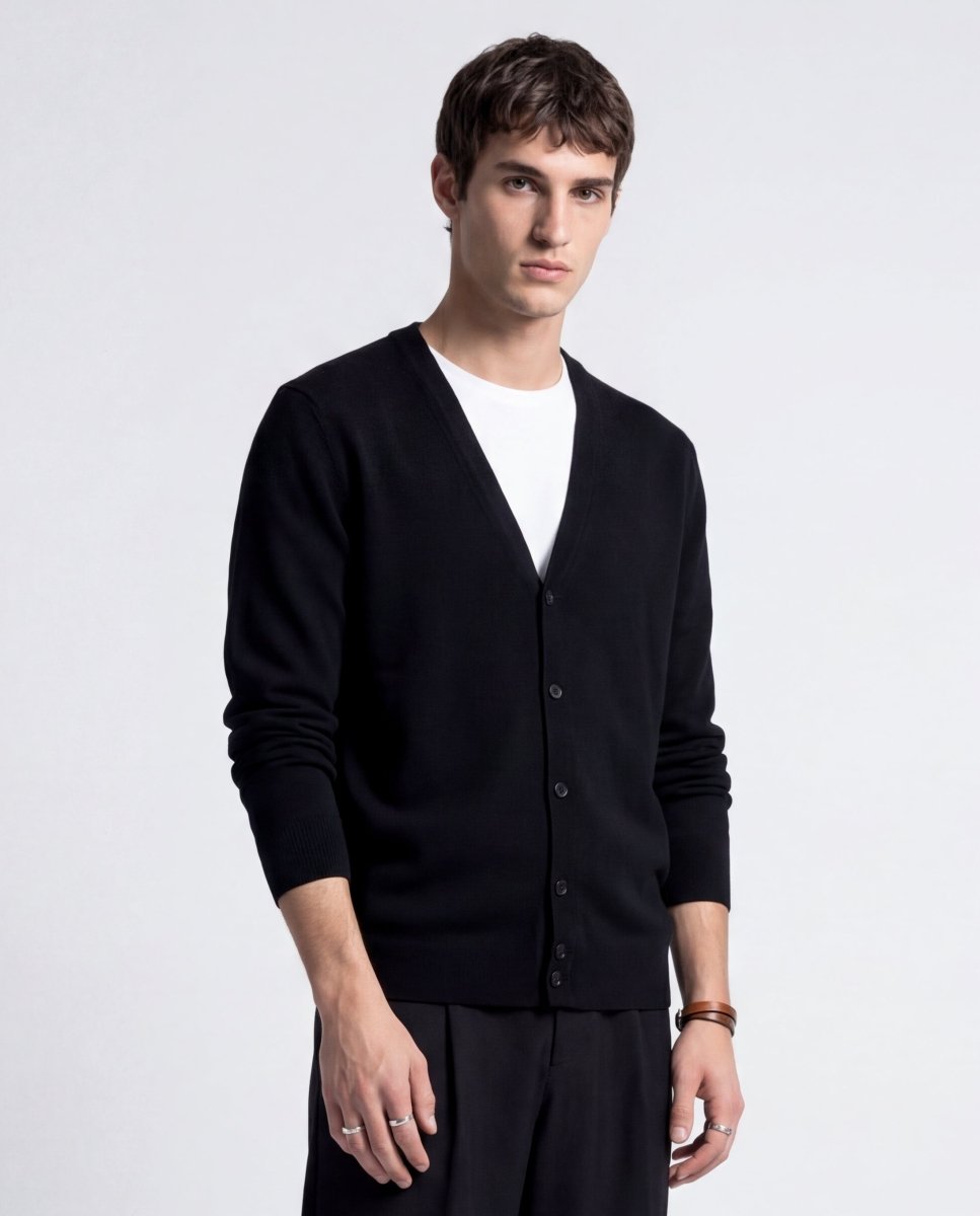 CARDIGAN CLASSIC BLACK - Benevierre