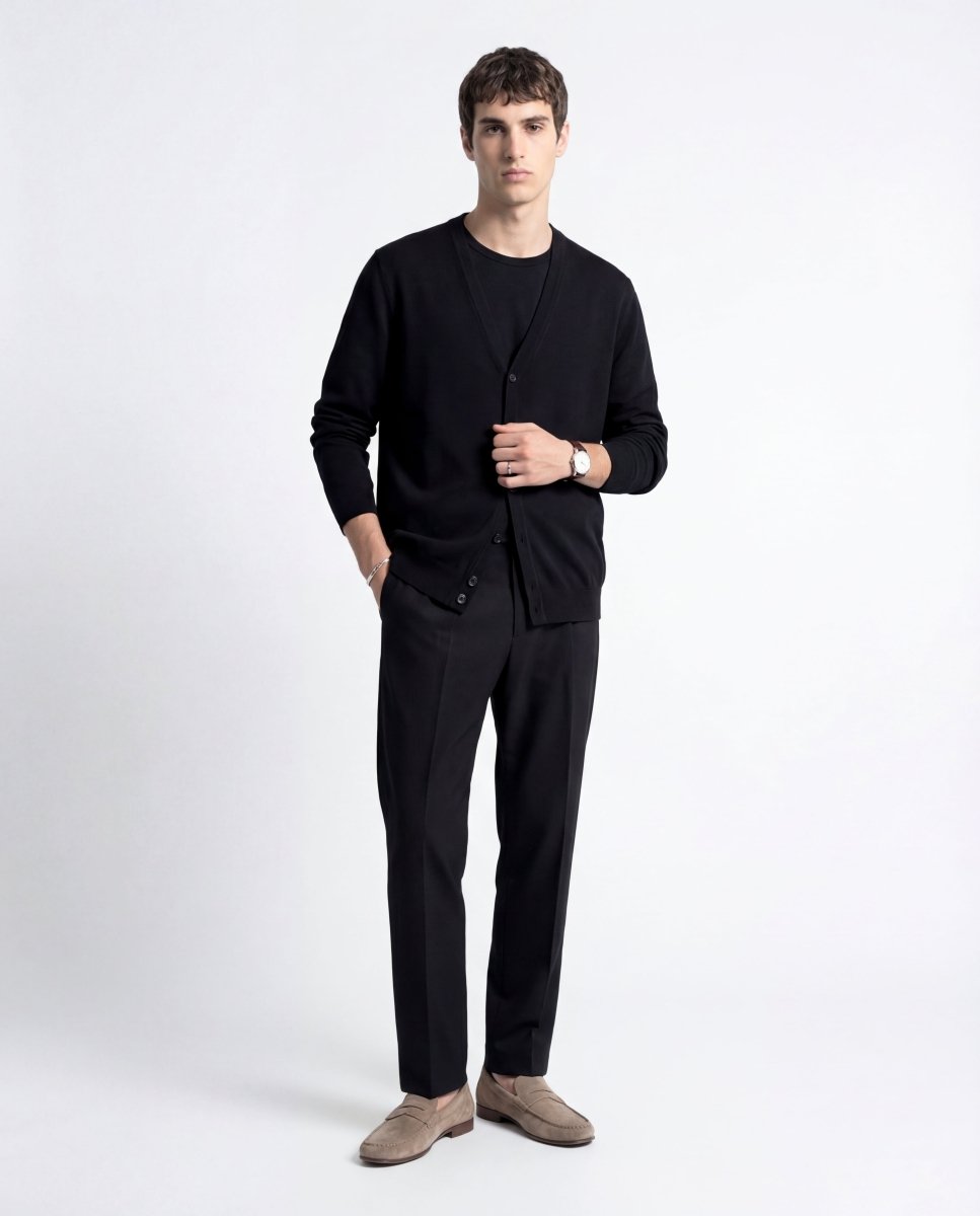 CARDIGAN CLASSIC BLACK - Benevierre