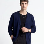 CARDIGAN CLASSIC BLUE - Benevierre