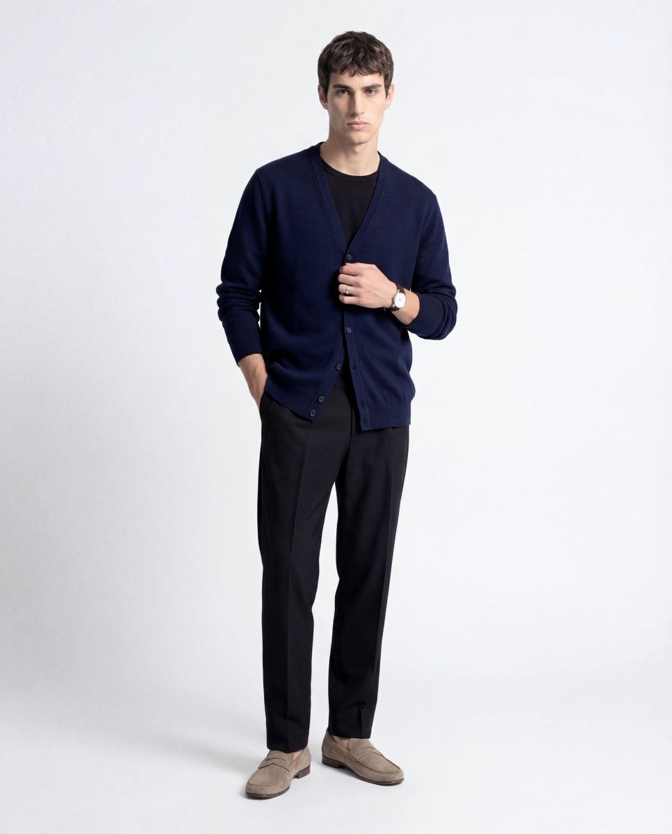 CARDIGAN CLASSIC BLUE - Benevierre