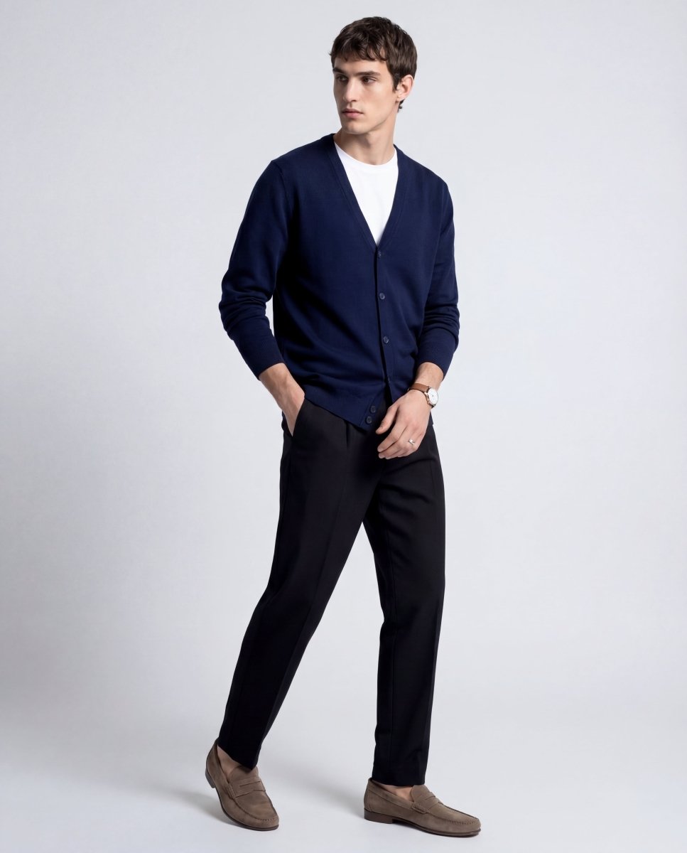 CARDIGAN CLASSIC BLUE - Benevierre