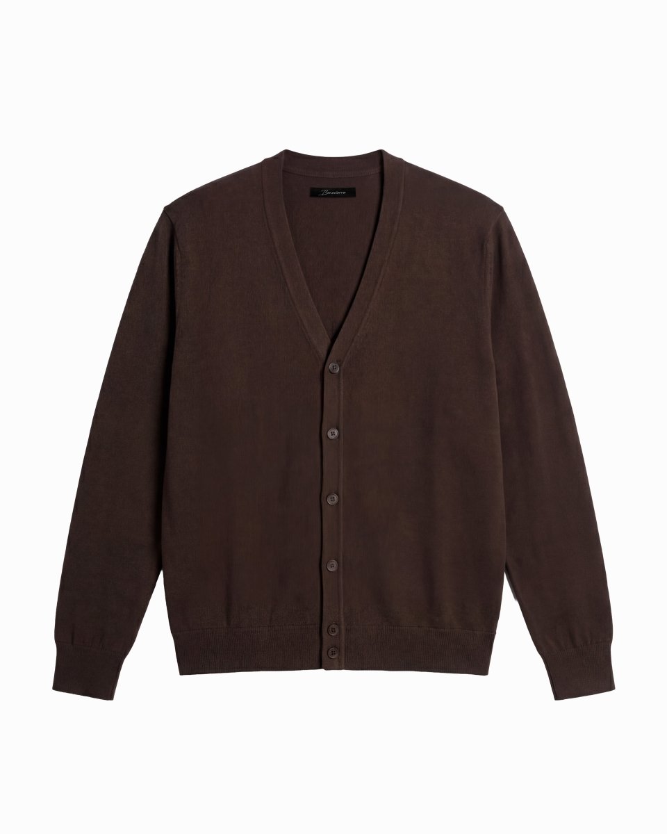 CARDIGAN CLASSIC BROWN - Benevierre