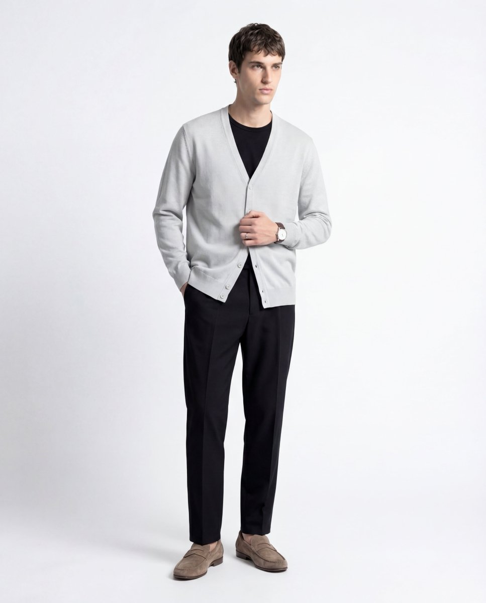 CARDIGAN CLASSIC WHITE - Benevierre