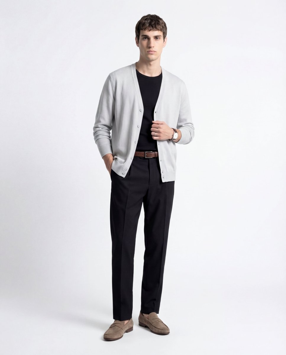 CARDIGAN CLASSIC WHITE - Benevierre