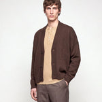 CARDIGAN CROP BROWN - Benevierre