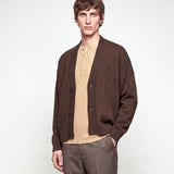 CARDIGAN CROP BROWN - Benevierre