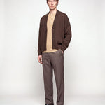 CARDIGAN CROP BROWN - Benevierre