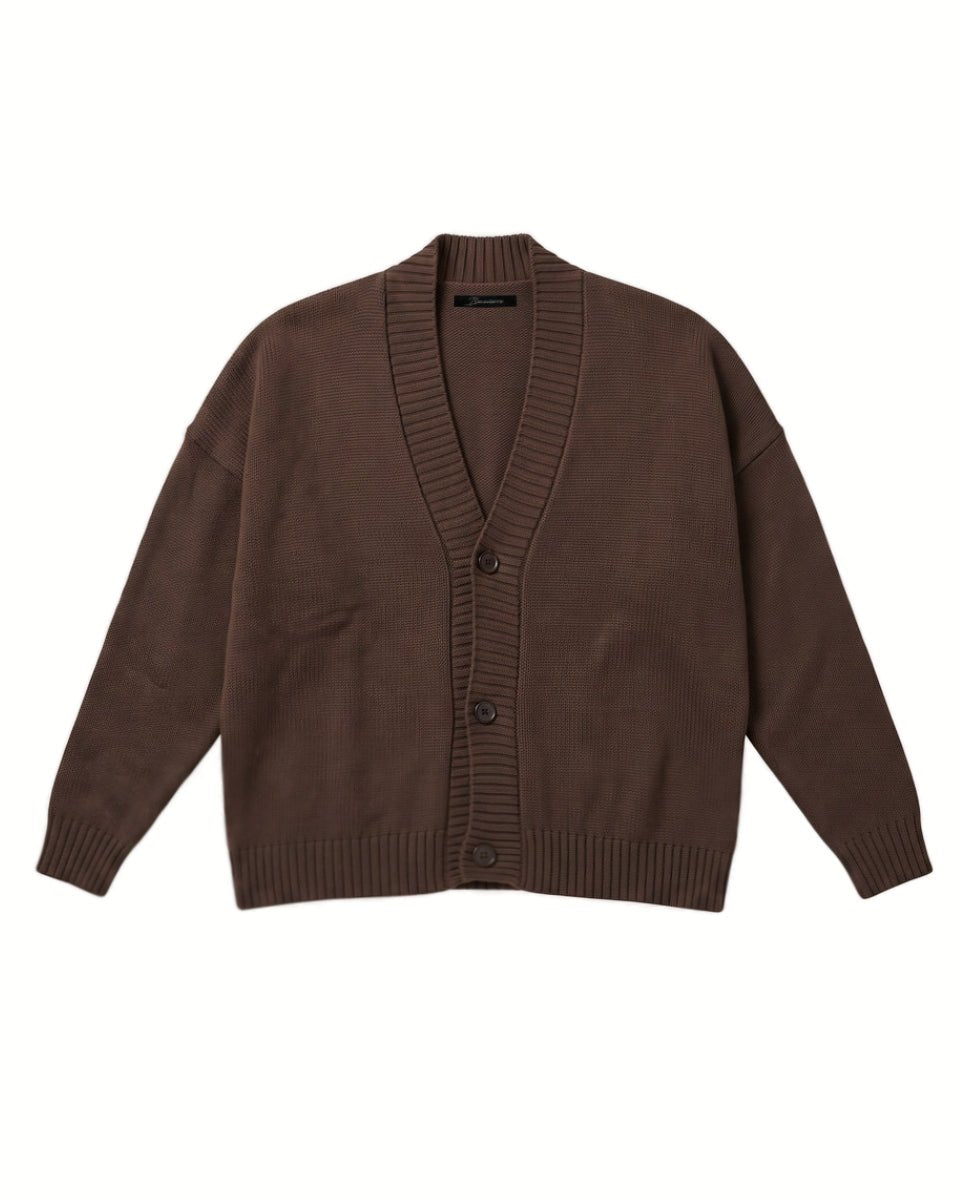 CARDIGAN CROP BROWN - Benevierre