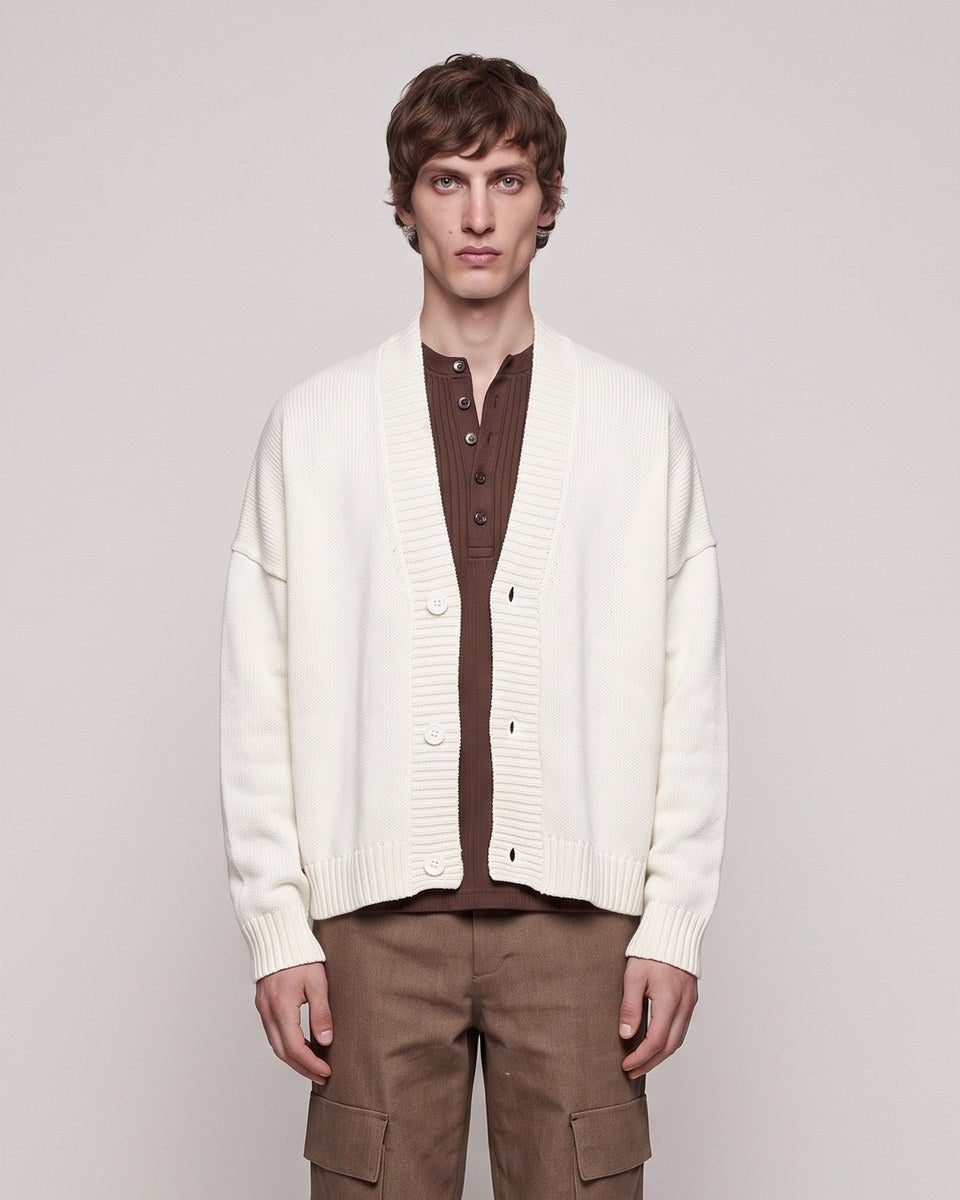 CARDIGAN CROP NATURALE - Benevierre