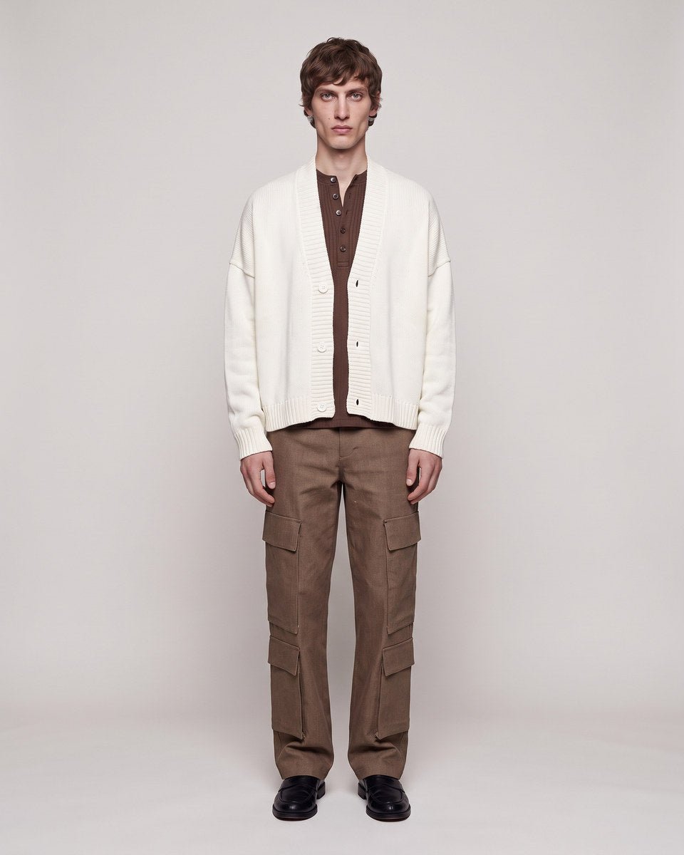 CARDIGAN CROP NATURALE - Benevierre