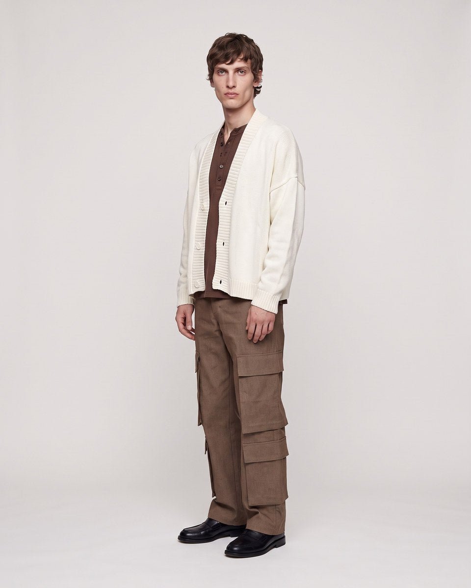 CARDIGAN CROP NATURALE - Benevierre