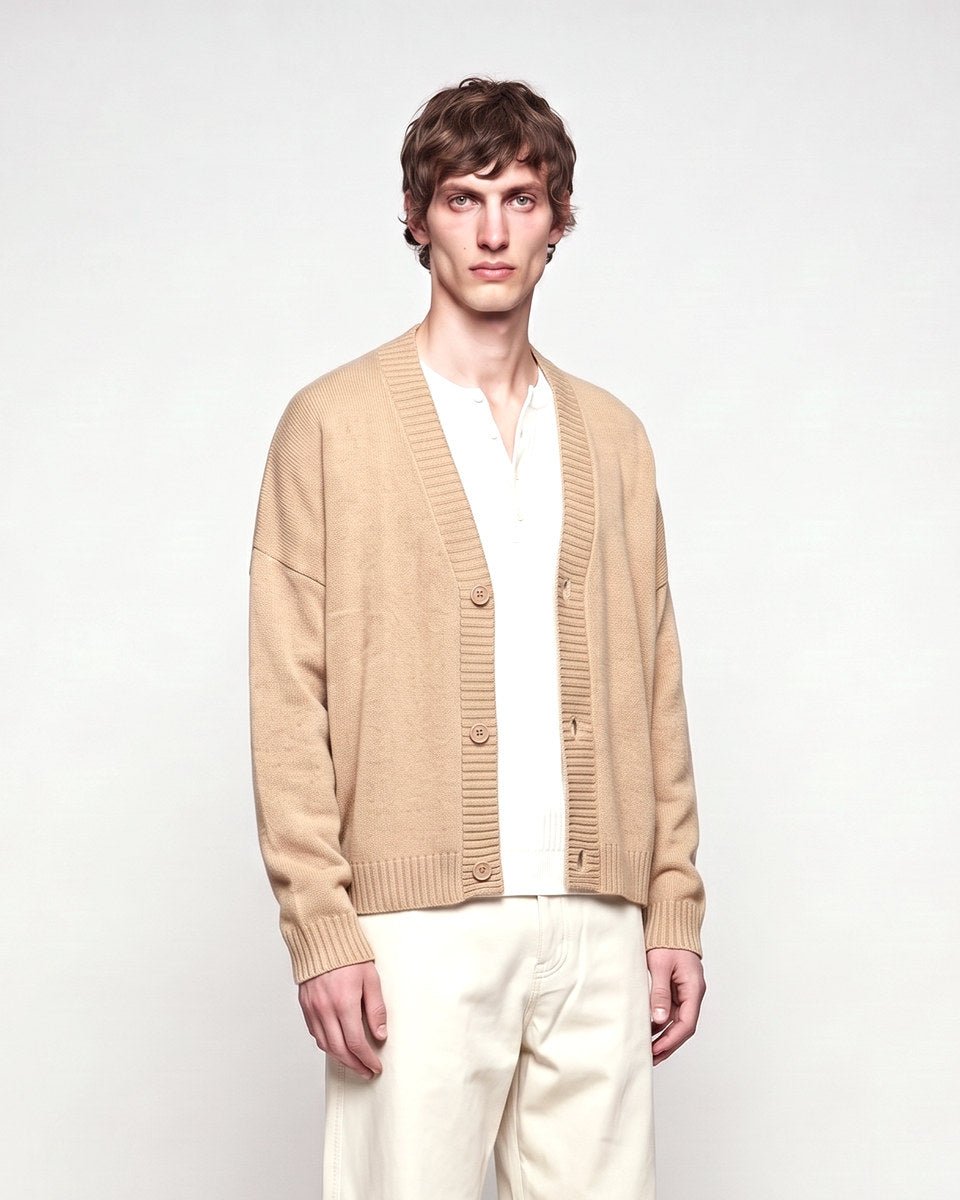 CARDIGAN CROP SAND - Benevierre