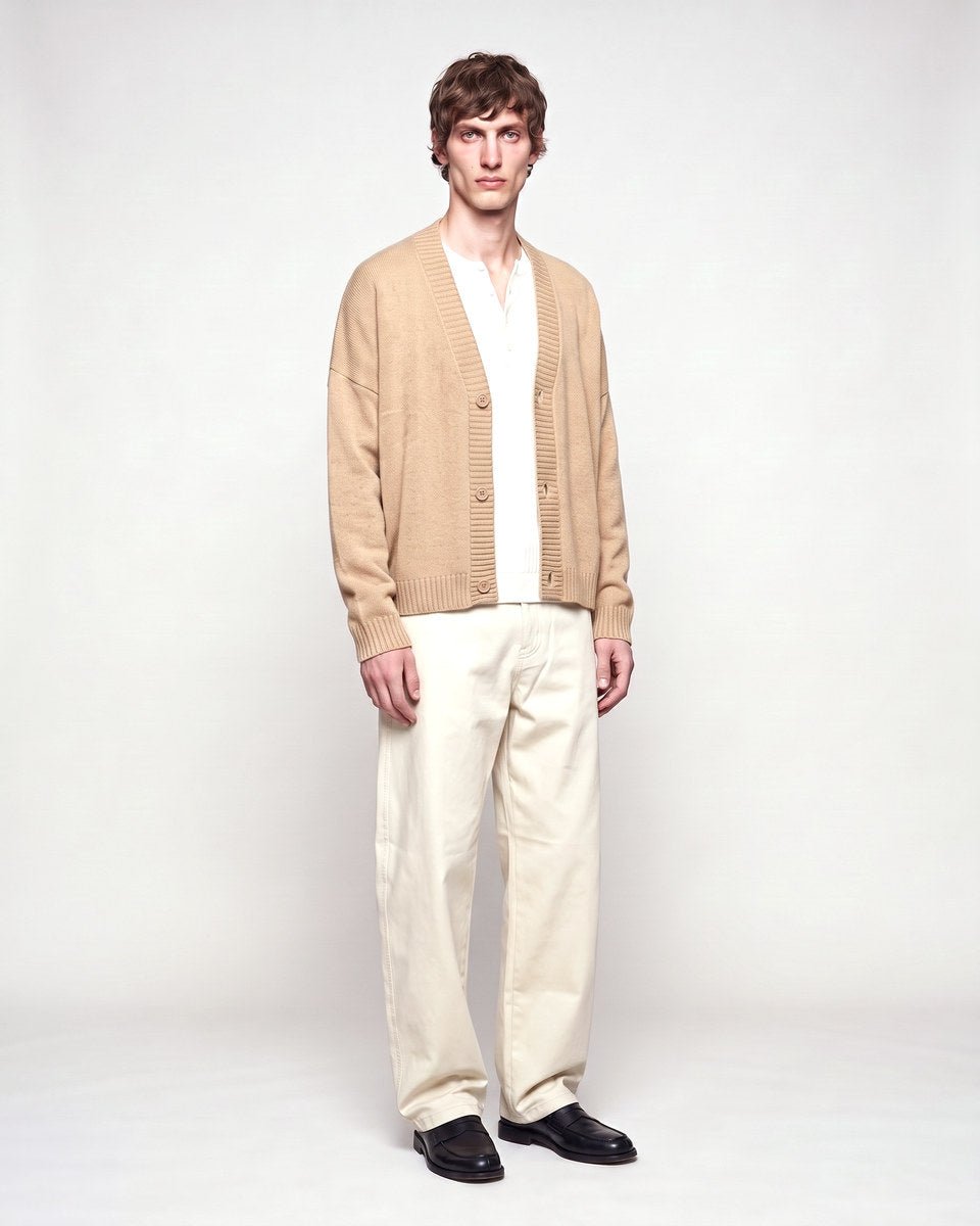 CARDIGAN CROP SAND - Benevierre