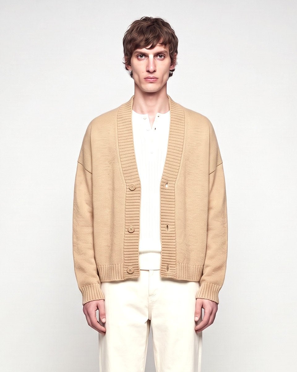 CARDIGAN CROP SAND - Benevierre