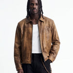 CITY LEATHER JACKET BROWN - Benevierre