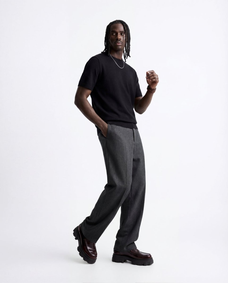 CLEAN KNIT TEE BLACK - Benevierre