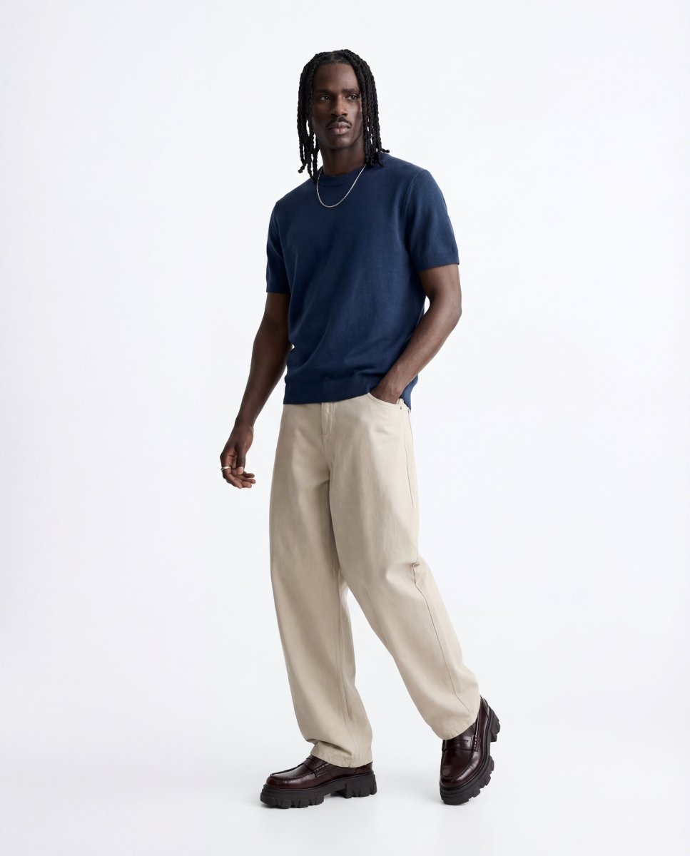 CLEAN KNIT TEE BLUE - Benevierre