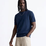 CLEAN KNIT TEE BLUE - Benevierre