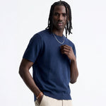 CLEAN KNIT TEE BLUE - Benevierre