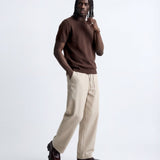 CLEAN KNIT TEE BROWN - Benevierre