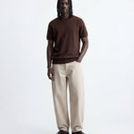 CLEAN KNIT TEE BROWN - Benevierre