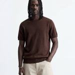 CLEAN KNIT TEE BROWN - Benevierre