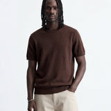 CLEAN KNIT TEE BROWN - Benevierre