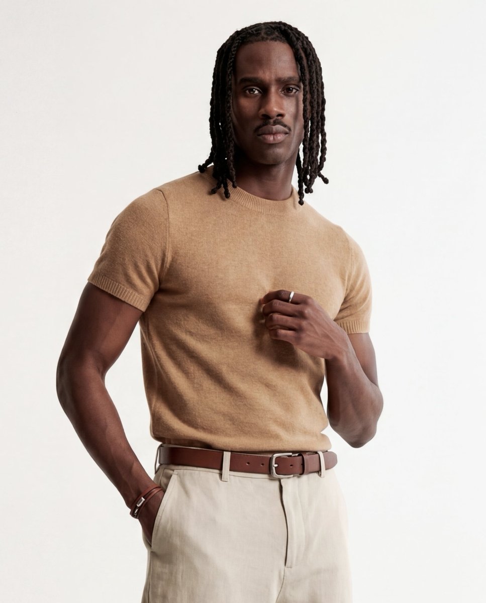 CLEAN KNIT TEE ORANGE - Benevierre