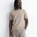 CLEAN KNIT TEE SAND - Benevierre