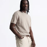 CLEAN KNIT TEE SAND - Benevierre