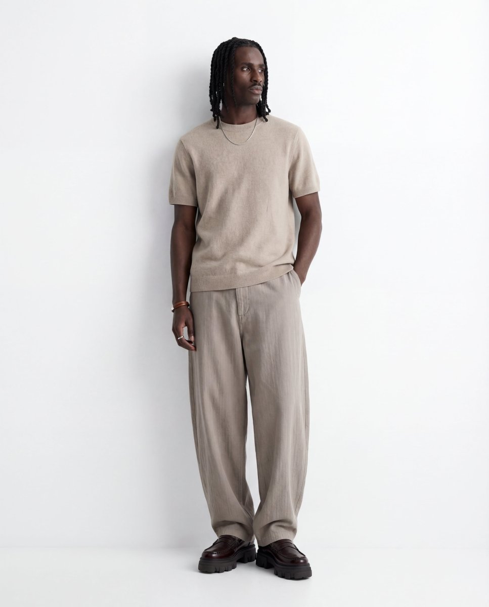 CLEAN KNIT TEE SAND - Benevierre