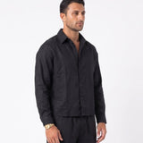 COORDINATO ELEGANT IN LINO BLACK - Benevierre