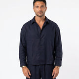 COORDINATO ELEGANT IN LINO BLU - Benevierre
