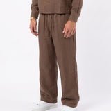 COORDINATO ELEGANT IN LINO BROWN - Benevierre