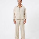 COORDINATO ELEGANT IN LINO WHITE - Benevierre